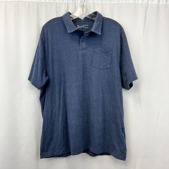 Under Armour Men's Navy Short Sleeved Polo Shirt Size XL - Picture 1 of 9